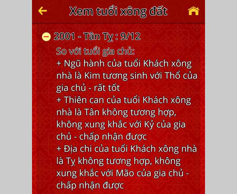 Xem tuổi người hợp xông đất